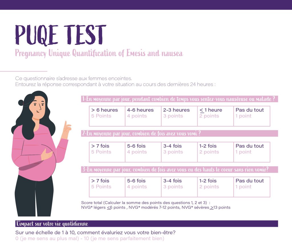 Test de puqe hyperémèse gravidique HG NVG